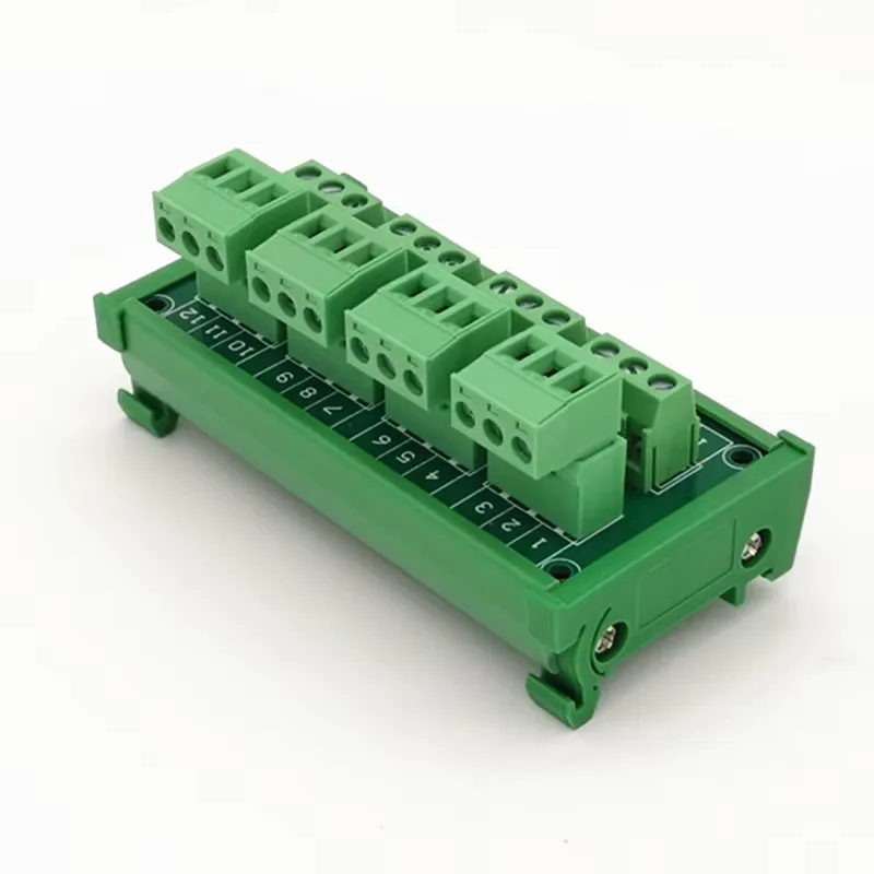 Модуль распределения винтовой клеммной колодки 4x3 установка на DIN-рейку 15 А/300 В.