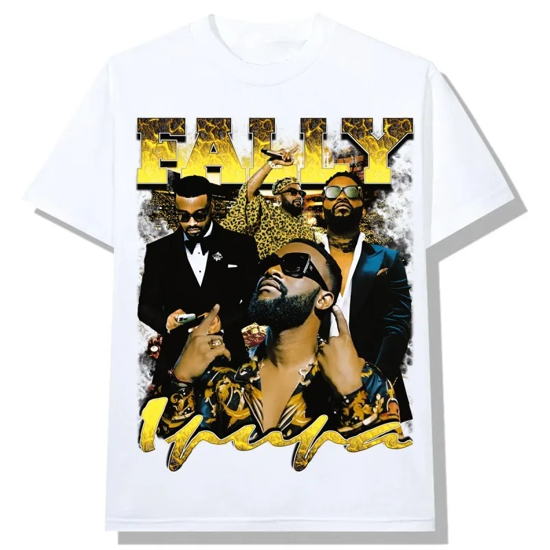 Футболка Fally Ipupa Merch 2025, мужская футболка с короткими рукавами, топы унисекс, одежда, повседневные женские топы Y2K (art.: 3920d259c92ff) - 3920d259c92ff