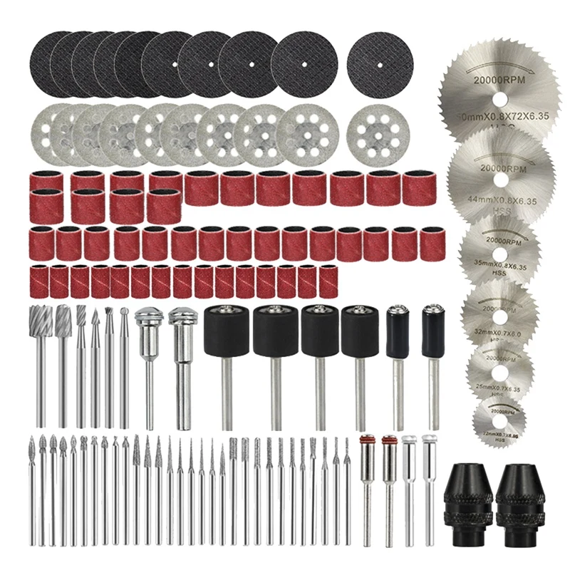 

121Pcs Mini Tool Accssory Set Off Saw Blade Polishing Sanding Cutting Kit Rotary Tools Set