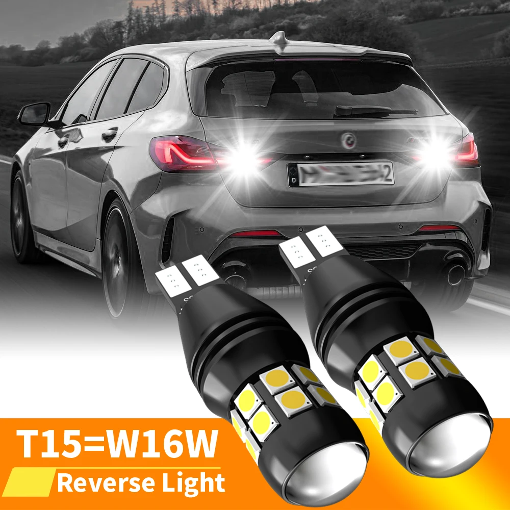 

2PCS T15 W16W 921 912 LED Canbus No Error Bulbs 2835 3030SMD Backup Reverse Light Bulb Car Reversing Lamp Xenon 6000K White