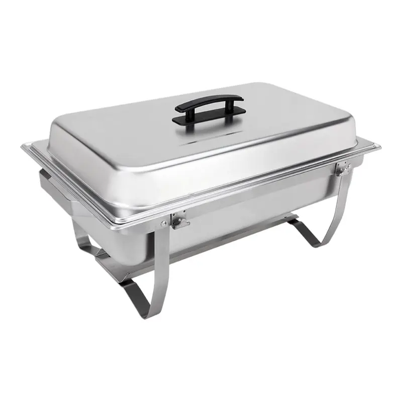 

70153 Foldable Frame Buffet Chafer Set, 8-Quart, Stainless Steel Finish