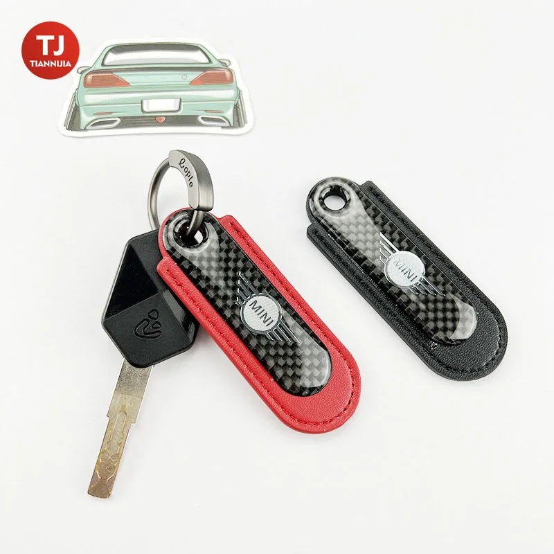 

Брелок для автомобильных ключей из углеродного волокна, цепочка для ключей MINI Cooper R55 R56 R57 R58 R59 R60 F54 F55 F56 F57 F60, Стайлинг автомобиля