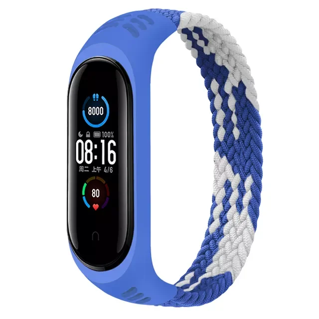 

Braided Solo Loop Strap for Xiaomi Miband 3 4 5 6 Universal Bracelet Belt Wristband for Xiaomi Mi Band 6 5 4 3 Watchband