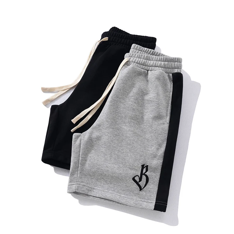 American basketball shorts, men's summer loose fitting sports capris, unisex trendy high street casual pants