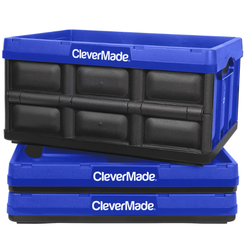 

CleverMade 3 Pack 8 Gal Collapsible Storage Box
