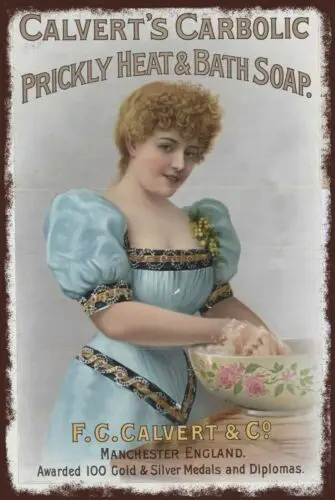 Calvert's Carbolic банное мыло Advert винтажный металлический значок в стиле ретро