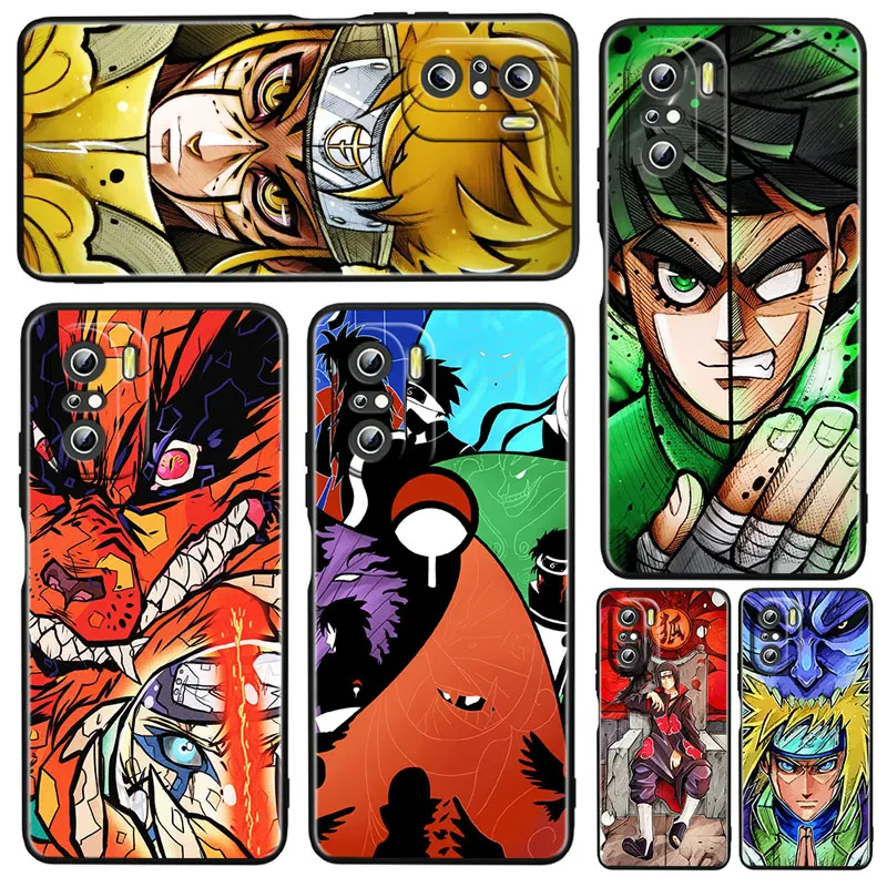 

Anime Naruto Cool For Xiaomi Redmi K50 Gaming Pro 5G 10 9 9A 9C 9T 8 7 6 5 4X TPU Soft Black Phone Case Fundas Capa Cover Coque