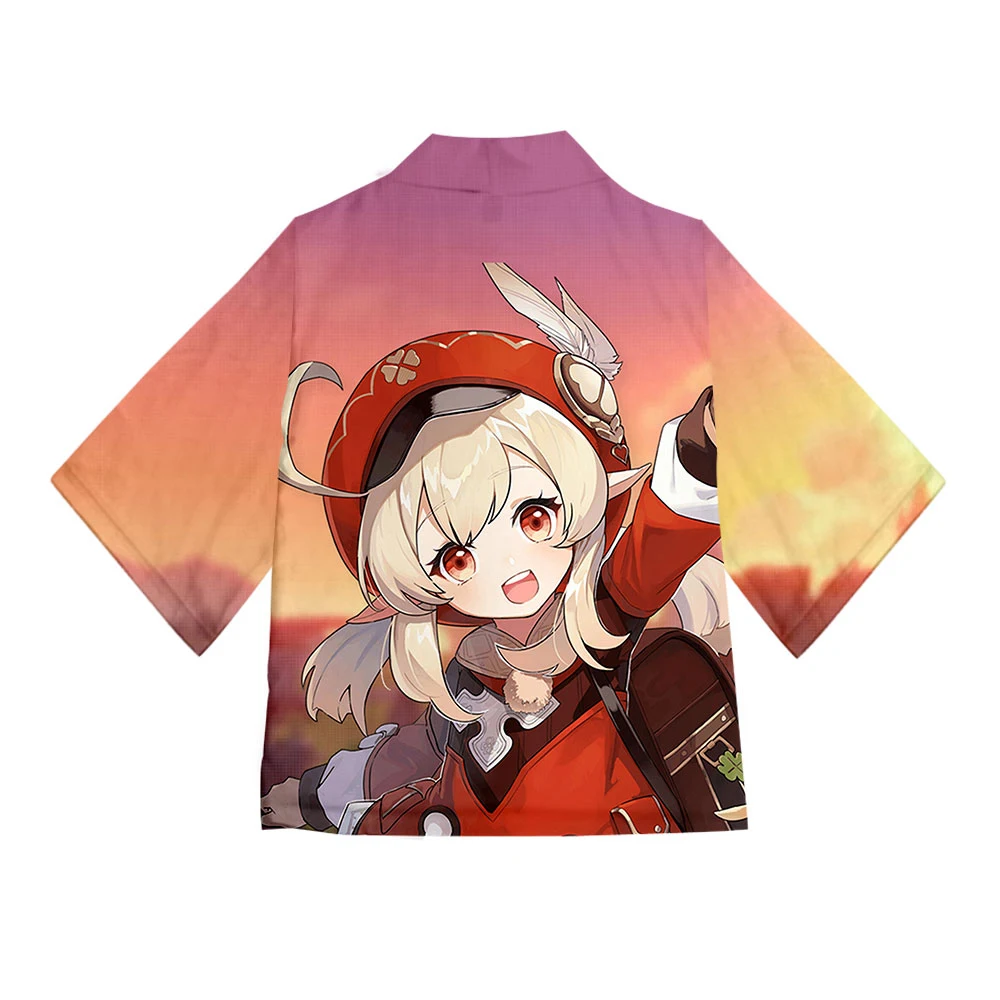 

Genshin Impact ke li stripe Kimono Cosplay men/women Clothing Japanese Shirt Retro Coat