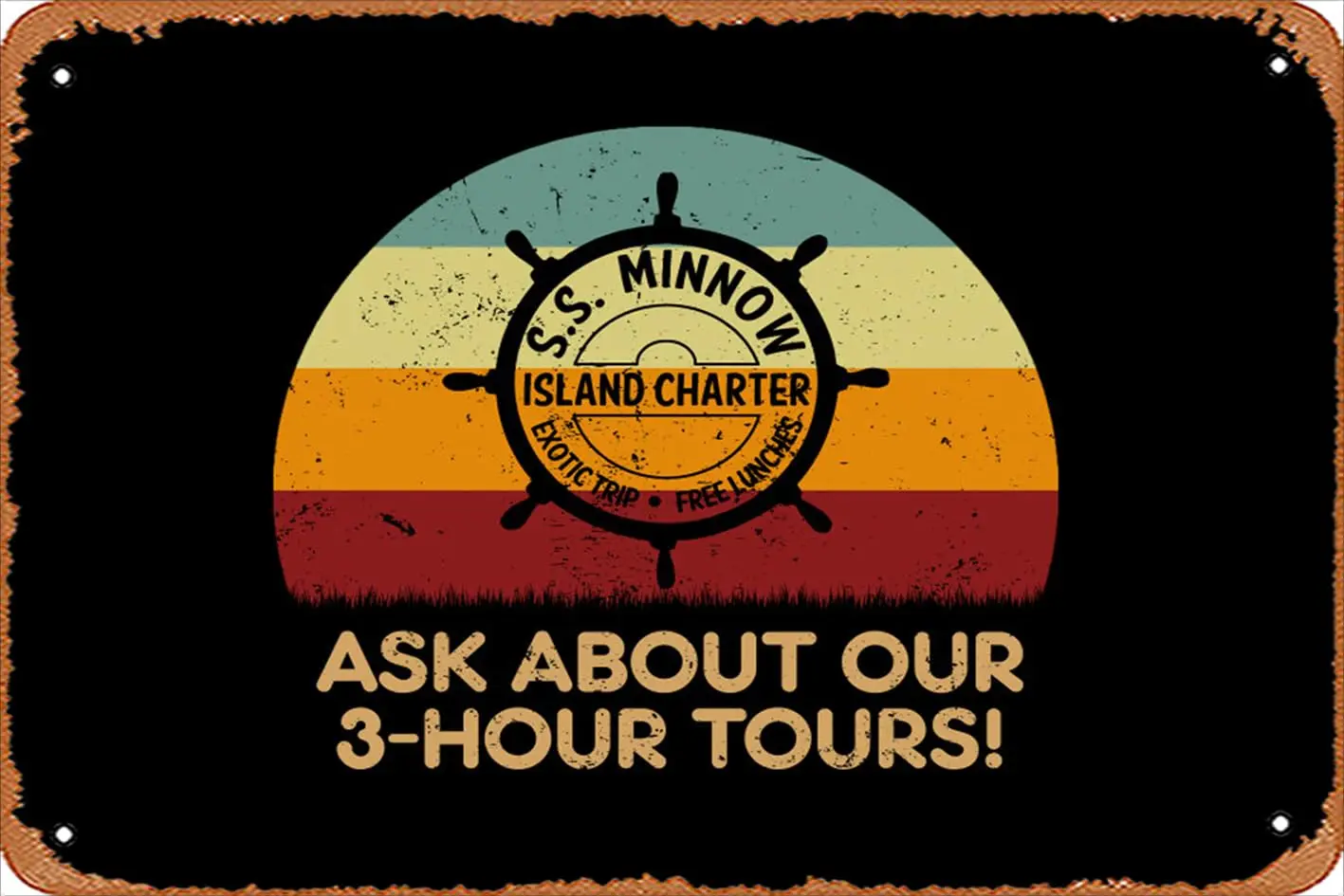 Фотообои Ретро Закат-остров гиллиган винтажные забавные новинки металлические