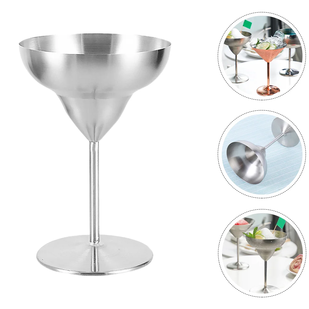 

Cups Cocktail Glassesgoblets Goblet Stainless Steel Metal Martini Cup Champagne Party Coupeunbreakable Drinking Bar Drinksred