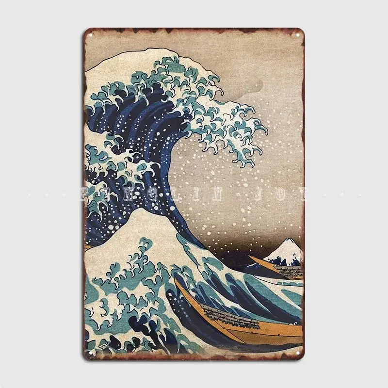 The Great Wave Off Kanagawa плакат металлическая табличка стиль вечерние клубный бар обычная