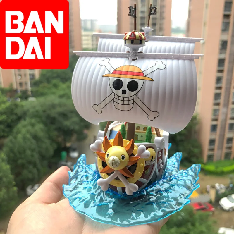 

Bandai Anime One Piece Thousand Sunny Going Merry Boat Pvc Action Figure Collection Pirate Model Ship Toy Assemble Xmas Gift Toy