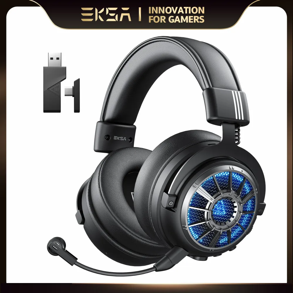 EKSA E5000 BT 2 4 ГГц Беспроводные наушники Bluetooth 5 3 Игровая гарнитура для геймеров с