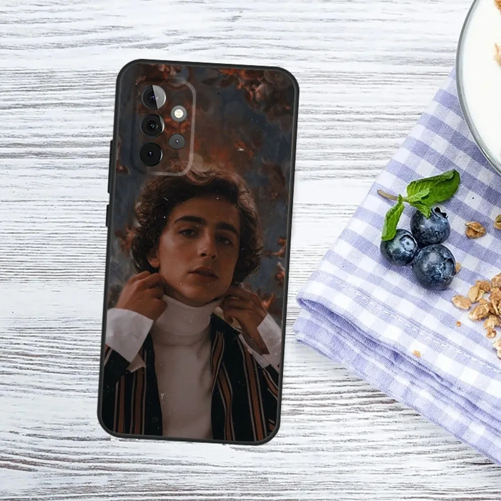 T-Timothee C-Chalamet Phone Case For Samsung Galaxy A13 A21s A22 A31 A32 A52 A53 A71 A80 A91 Soft Black Cover