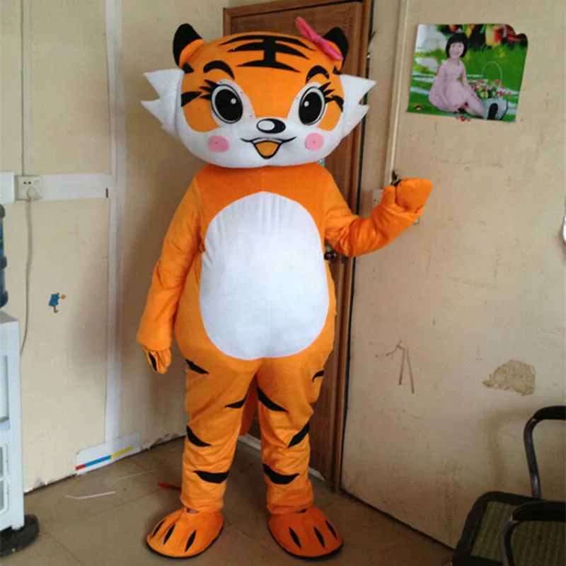 

Tiger Mascot Costume Suits Halloween Cosplay Party Game Dress Outfits Clothing Advertising Carnival Xmas Easter Festival Adults