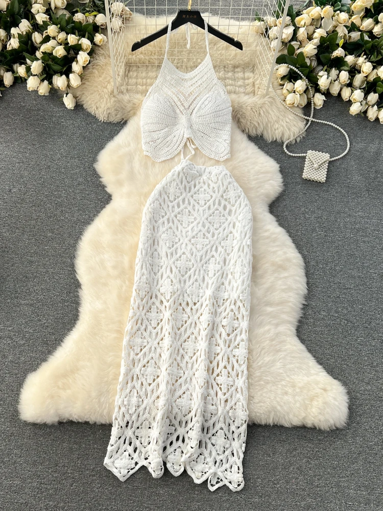 Женский трикотажный комплект из двух предметов привлекательный пляжный костюм в