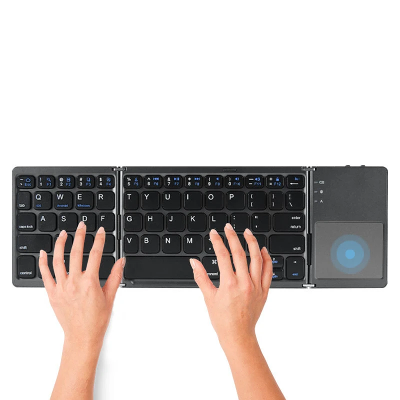 Складная мини-клавиатура беспроводная Bluetooth-клавиатура с ковриком для мыши Windows