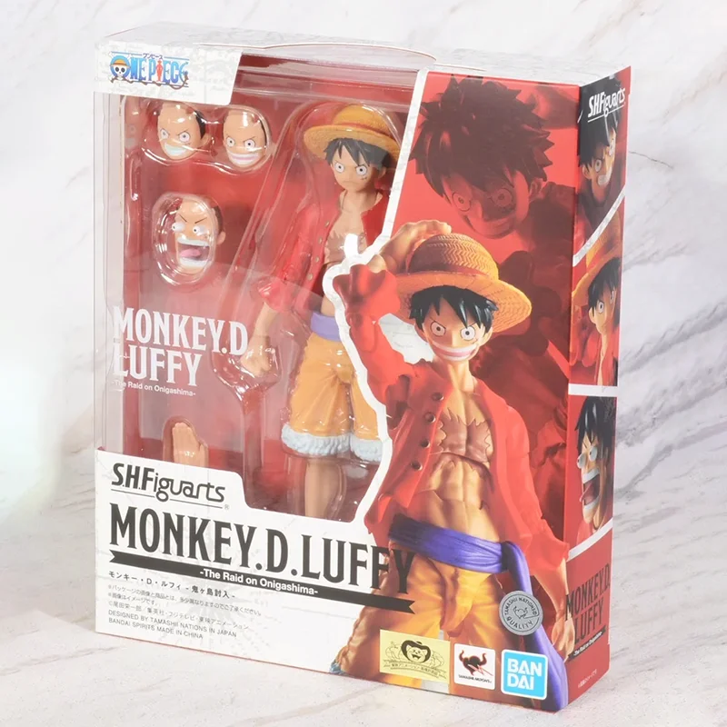 

Фигурка героя Luffy из аниме One Piece Monkey D Luffy Фигурки игрушки Bandai S.H. Фигуртс Коллекционная модель из ПВХ оригинальный подарок для детей