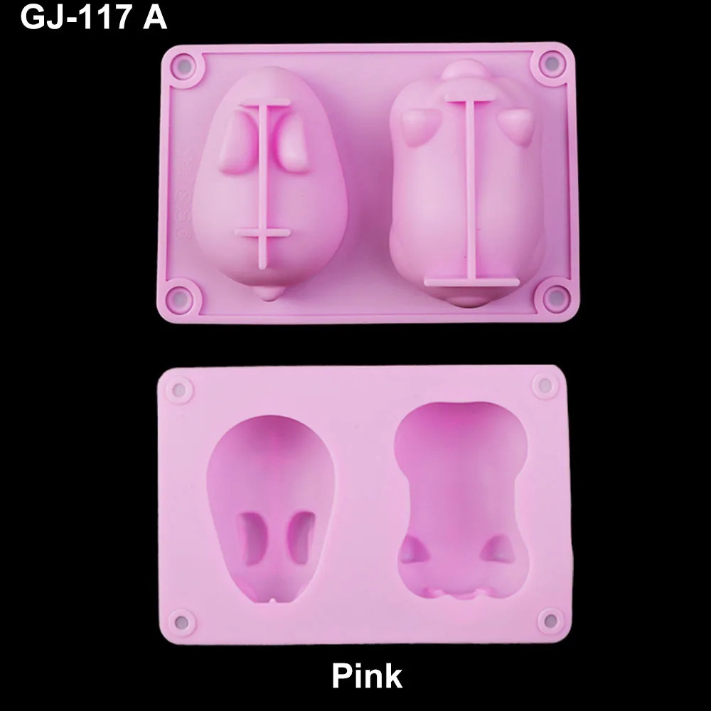 

3D DIY инструменты для выпечки, антипригарная силиконовая форма для торта, форма для кролика и свиньи, форма для шоколада для кондитерских изделий, пудинга, желе