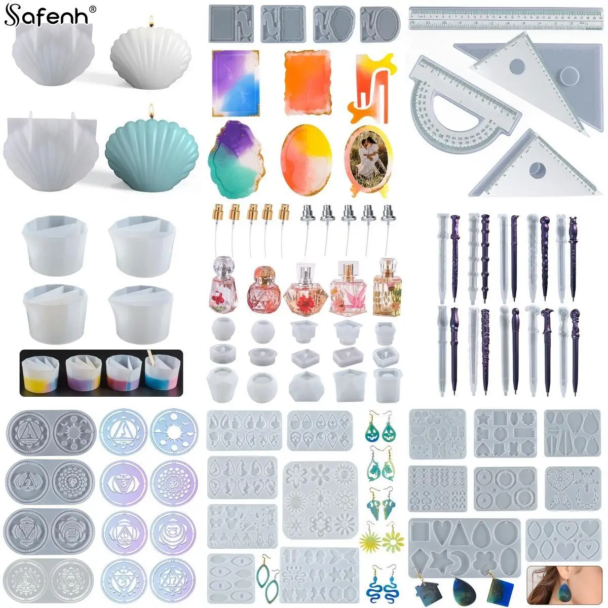 

Aromatherapy Bottle Silicone Pendant Earring Mold Lotion Bottle Soap Dispenser Mould UV Epoxy Handmade Home Decors Storage Tank
