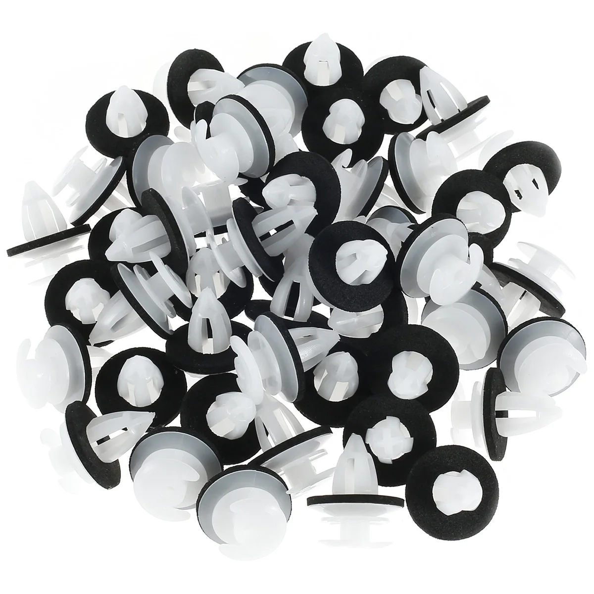 

50Pcs Panel Car Interior Clips Buckle Trim Card Auto Universal Door Shockproof Nylon Door Panel Clips with Sponge Mats Durable