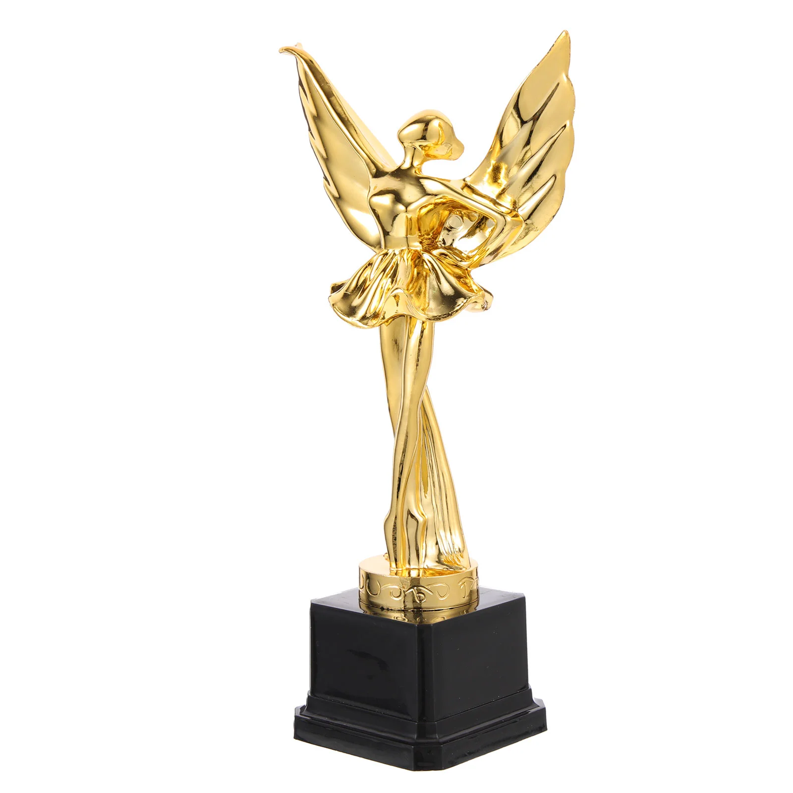 

Dance Trophy Soccer Girl Shaped Delicate Cup Decorations Adornment Abs Children Golden Award Model Kids