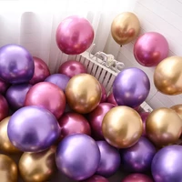 20pcs metallic gold silver green purple ballon metal chrome air helium latex balloon birthday party wedding decoration globos
