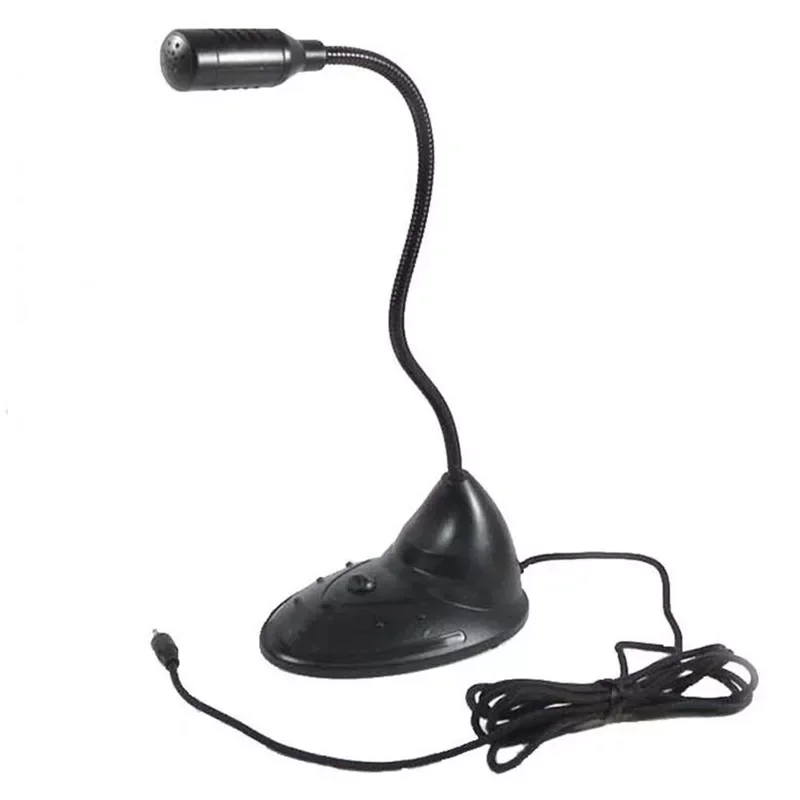 

Mini Studio Speech Microphone 3.5mm Plug Gooseneck Mic Wired Microphone Flexible Stand for Computer PC Desktop Notebook