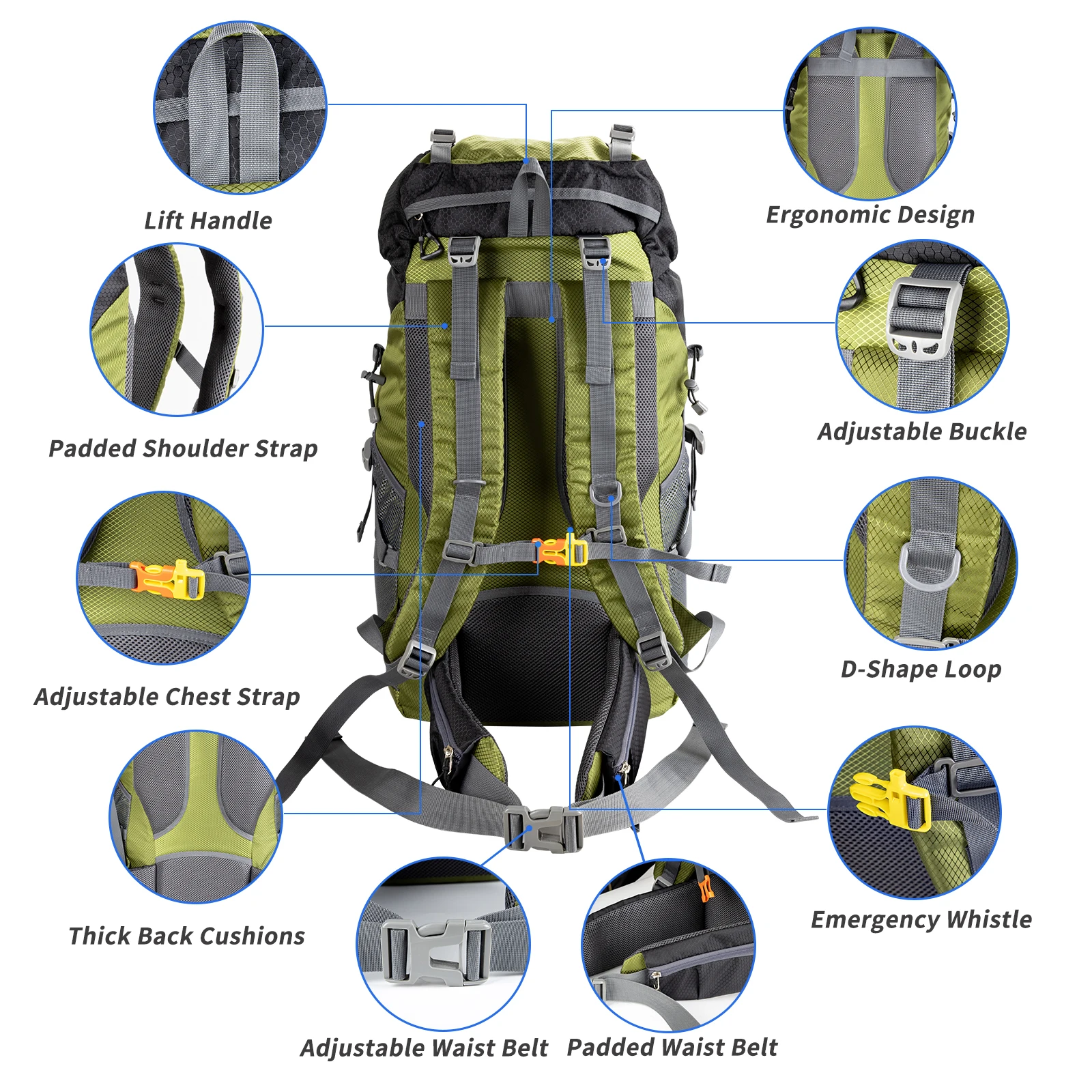 Night Cat Waterproof Camping Backpack Large Capacity Mountaineering Camping Travel Bag Hiking Backpack 70l hiking backpack