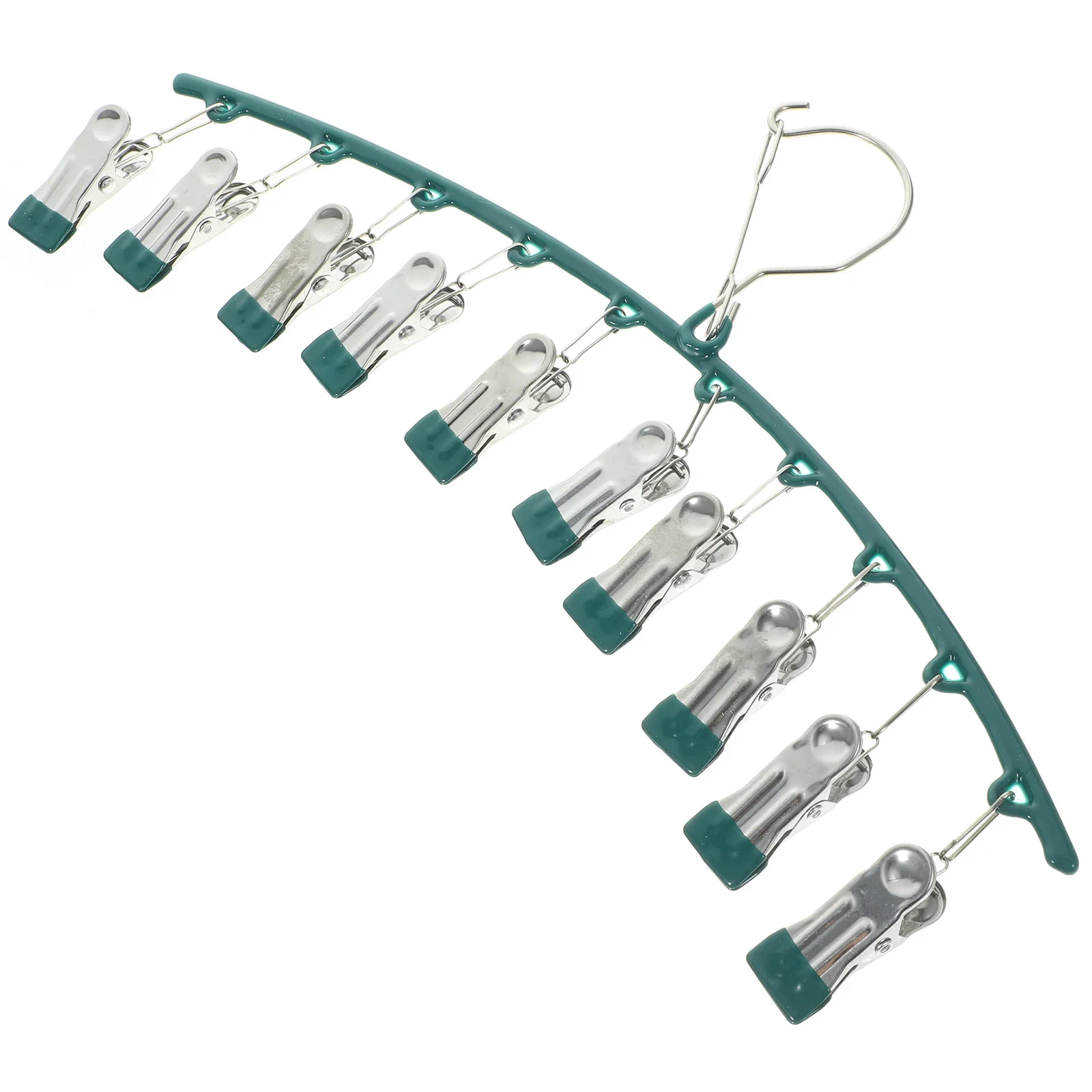 

10 Clips Drying Rack Stainless Steel Hanger Hangers Closet Pants Space Saving Laundry Metal Dryer