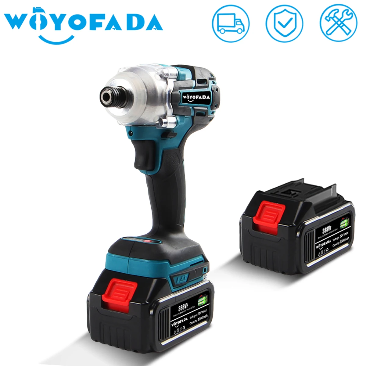 Brushless Cordless Rechargable Electric Screwdriver Impact Wrench High-speed Drill Driver+ LED Light For Makita 18V Battery