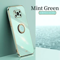 luxury square plating phone case for xiaomi poco x3 x4 m4 m3 m2 pro m3 x3 f3 gt pocox2 pro shockproof soft tpu silicone cover