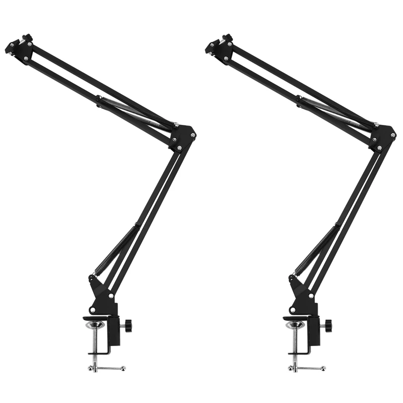 

HOT-2X Pro Desktop Microphone Suspension Scissor Arm Microphone Stand Table Mounting Clamp For Samson Blue Yeti Snowball