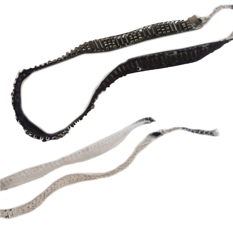

E0BF Steel Fittings Beaded Choker Necklace Exquisite Jewelry