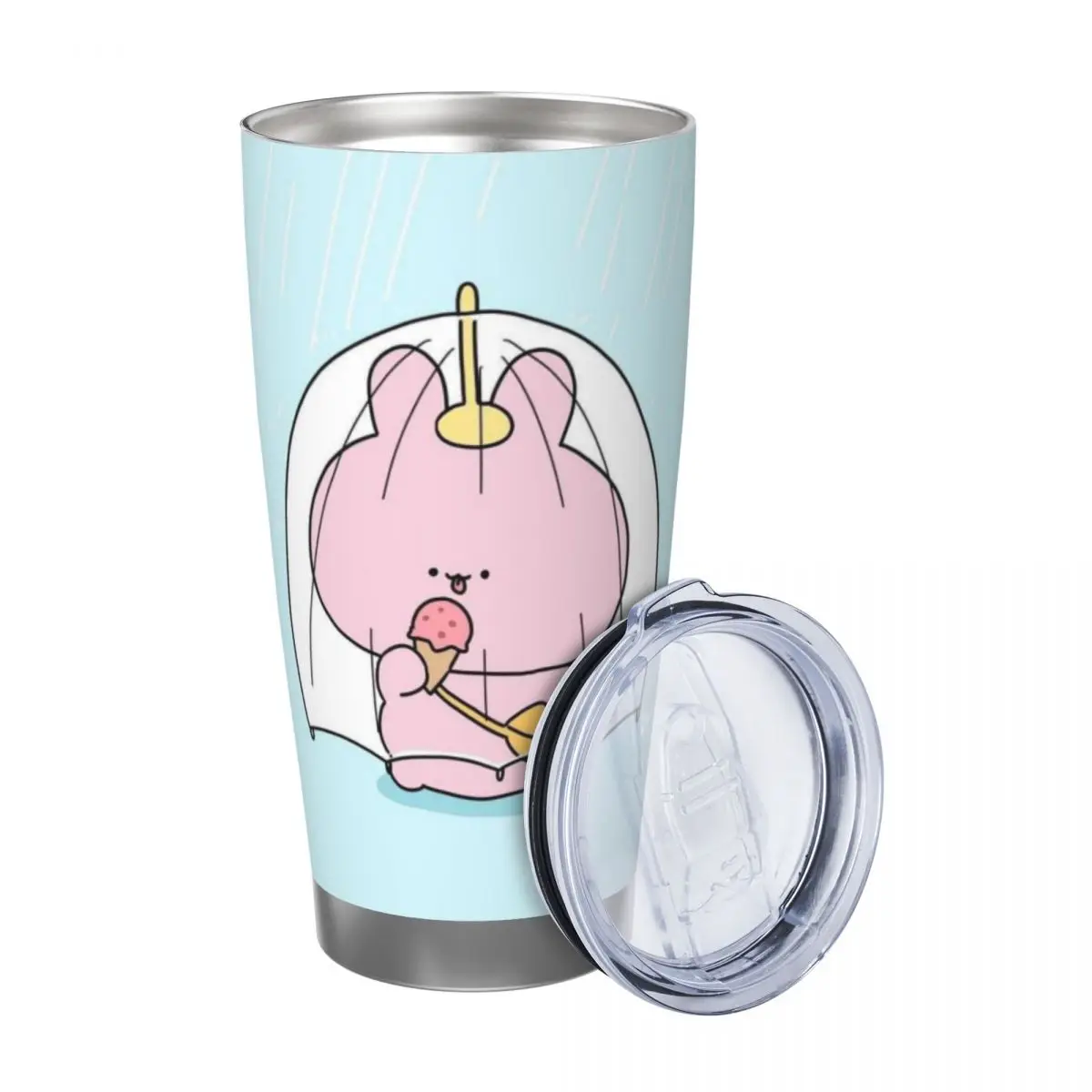Asamimichaan Cute Asamimi 20oz Cup Large Capacity Car Mug Leak-proof Juice Coffee Food Grade