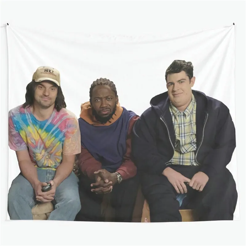 

Nick Winston Schmidt New Girl The Crew Tapestry Wall Hanging Art for Bedroom Living Room College Dorm Party Backdrop