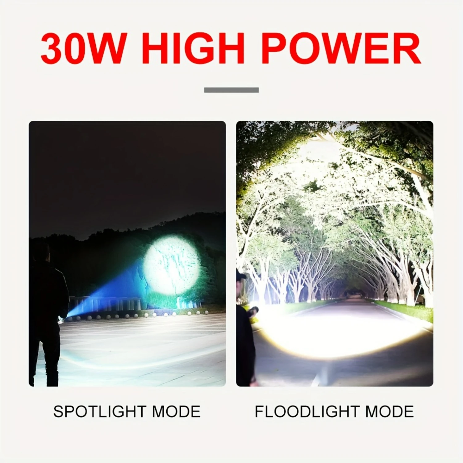 Multifunctional Outdoor Lighting Powerhouse Powerful Telescopic Zoom Type-c Charging Flashlight with Strong Light and COB Side