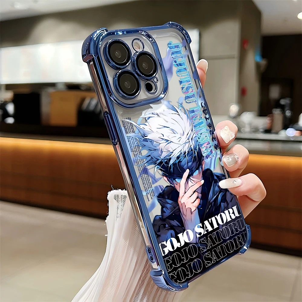 Jujutsu Kaisen Satoru Gojo Phone Case For OPPO Realme C55 C53 C35 C33 C31 C11 V25 Pro Plus 4G 5G Shockproof Clear Armor Cover