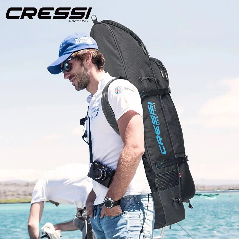 

Cressi Piovra Long Fin Bags Spear Fishing Equipment Bag Backpack Free Diving Scuba Diving Bag with Insulated Cooler Compartment