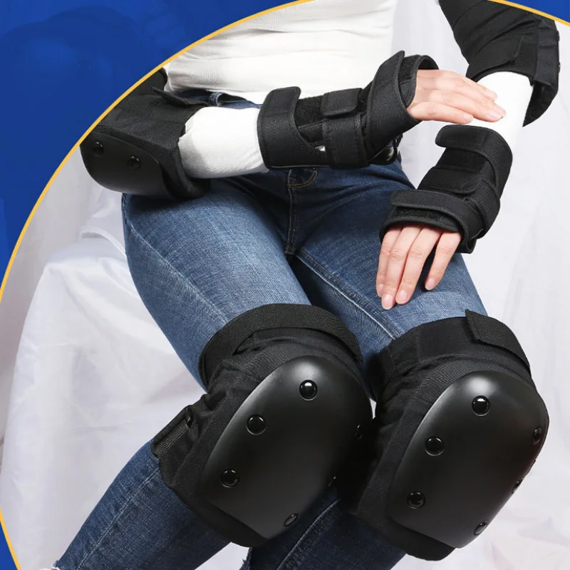 

6pcs Elbow Pads Wrist Pads Knee Pads for Outdoor Sports Protection Kit Inline Speed Skating Racing Bike Skateboard
