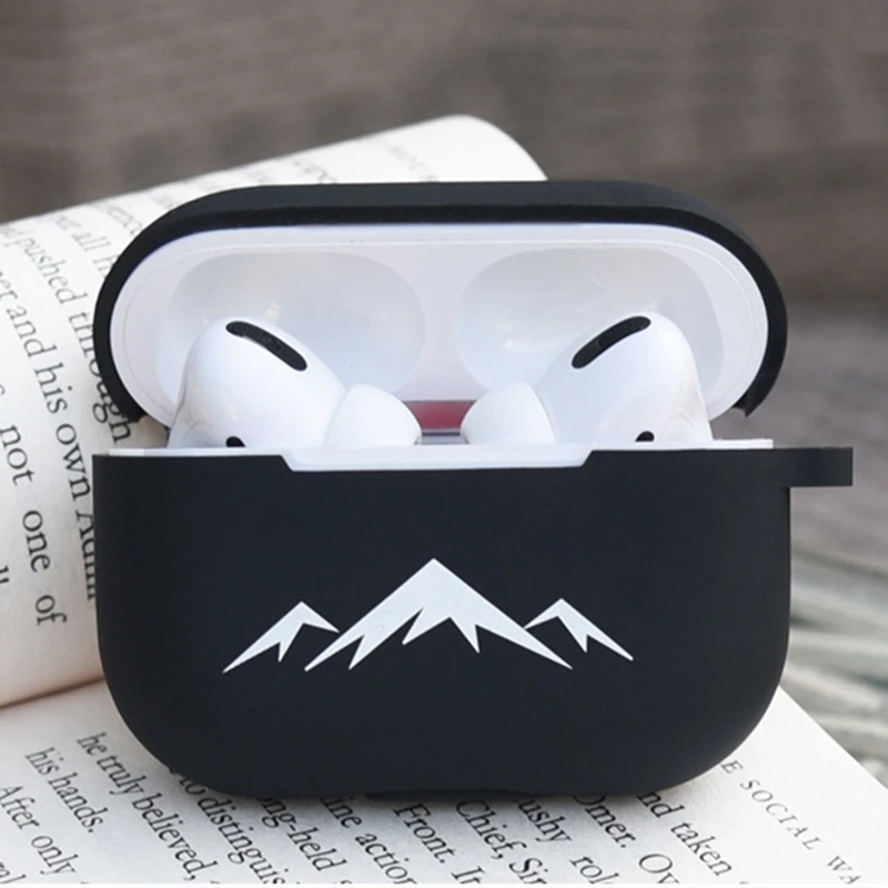 

Cover for AirPods Pro case protective shell soft silicone color printing pattern anti-lost Apple airpod case cover headset cases