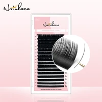 natuhana wholesale 16rows premium mink lashes individual eyelash extension matte black soft natural eyelashes extension makeup
