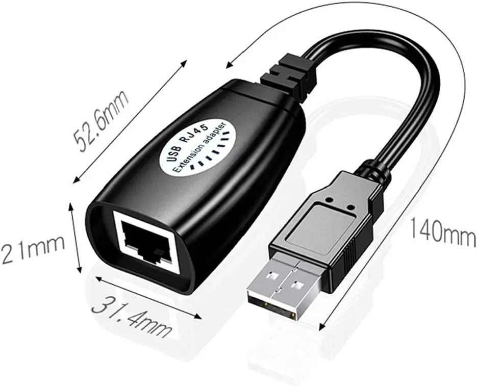 USB Extender Over RJ45 Cat 6/5/5e Adapter 50M USB to RJ45 LAN Extension Extender Adapter USB male to Female for Computer Laptop images - 6