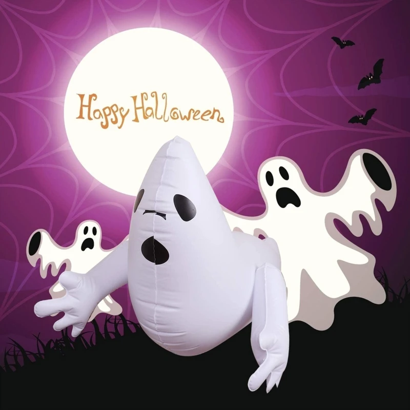 

27-дюймовый надувной призрак, украшение на Хэллоуин, двор, воздушный насос, привидение, сад, дом с привидениями, подвесной призрак, фестиваль, ...