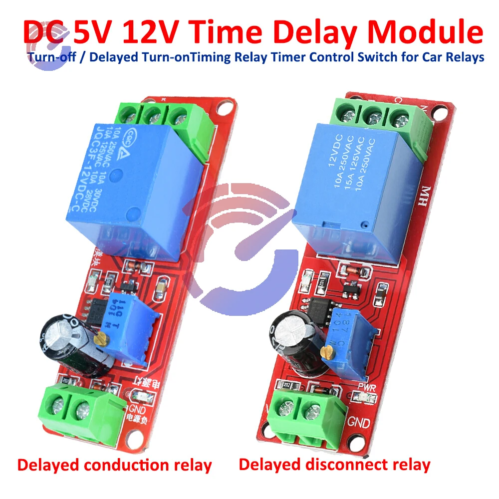 

Модуль задержки времени постоянного тока 5 В 12 В NE555, реле с задержкой включения/задержки включения, таймер управления, переключатель для автомобильных реле