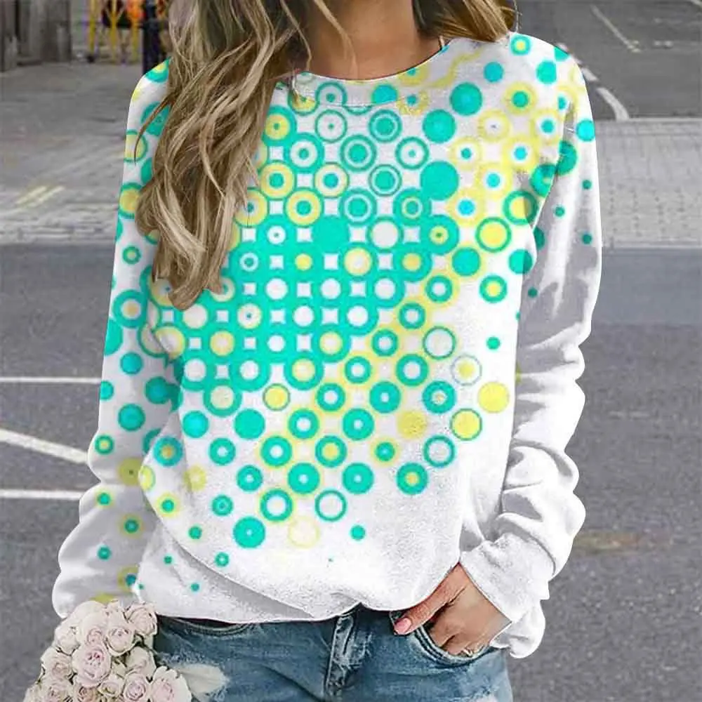 Женская кофта в европейском и американском стиле с 3D-принтом блестками