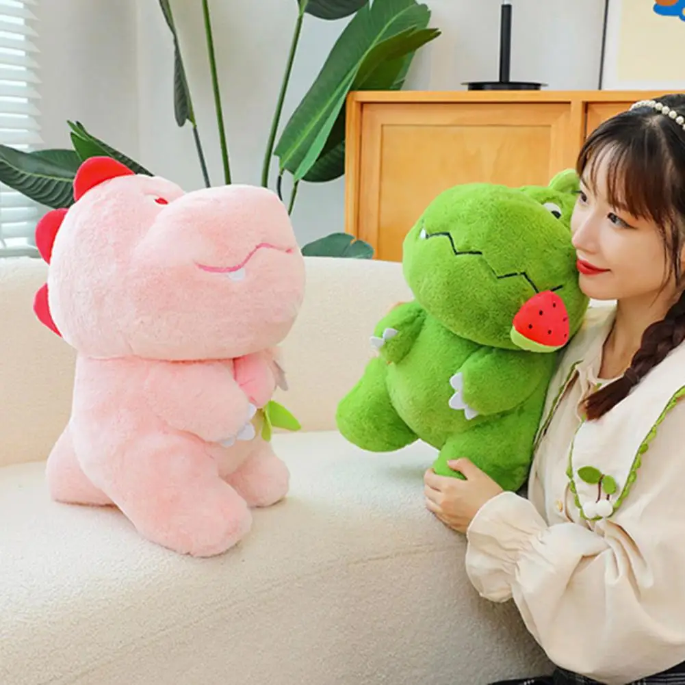 

Stylish Plush Doll Fluffy Dinosaur Plush Toy Cute Pink/green Companion Pillow for Soothing Soft Stuffed Animal Children's Gift