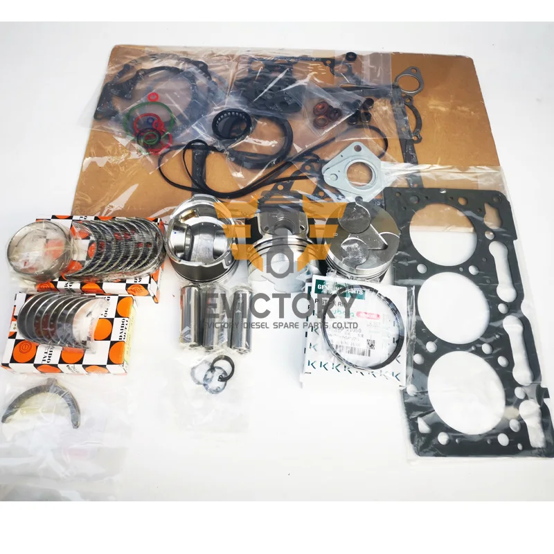 

For KUBOTA engine parts D1005 rebuild overhaul kit gasket piston+ring+bearing