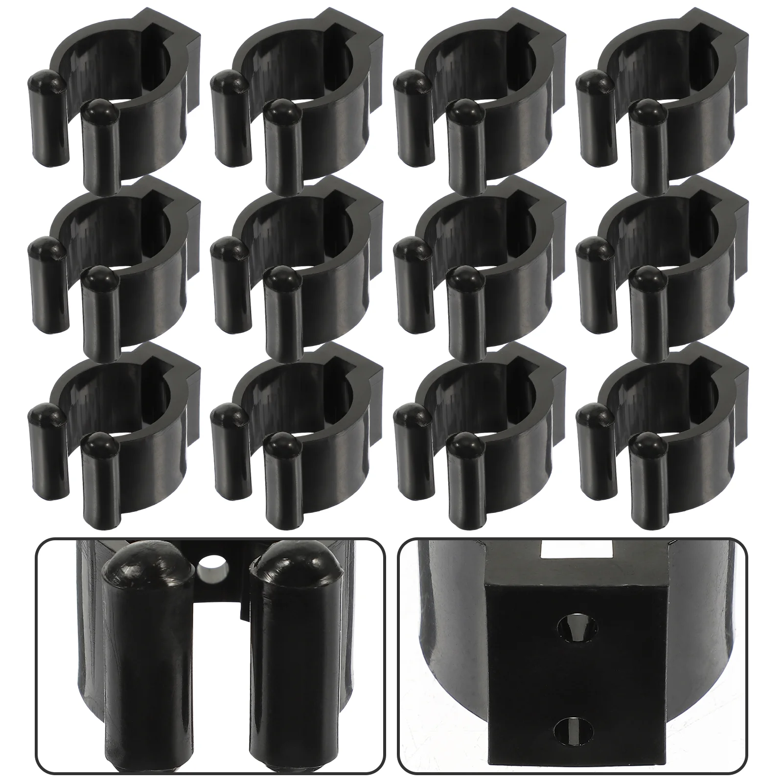 

12Pcs Fishing Tools Plastic Club Clips Fishing Rod Holders Pole Holding Racks for Outdoor