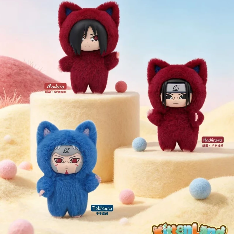 Фото Плюшевая кукла EAKI Naruto Kitten Land: Слепая коробка с милыми фигурками кошек в косплее (Узумаки, Саске, Сакура, Итачи) – мягкие игрушки для фанатов, подарок №3